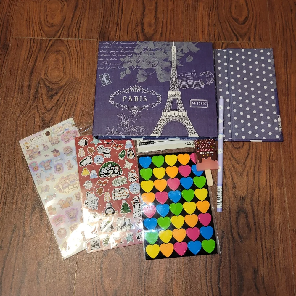 Planner bundle (Note card slot, Sticky notes, Stickers, and pencil)